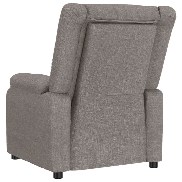 Fotoliu de masaj electric rabatabil, gri taupe, textil WALTI