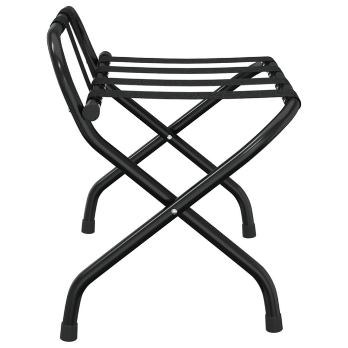 Suport pentru bagaje cu spătar, negru, 56x39x52 cm - WALTI WALTI