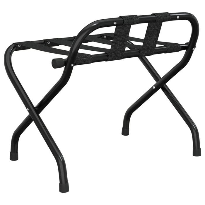 Suport pentru bagaje cu spătar, negru, 56x39x52 cm - WALTI WALTI