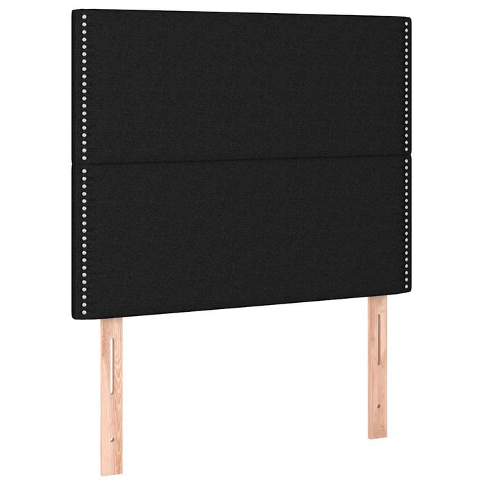 Pat box spring cu saltea, negru, 80x200 cm, textil - WALTI WALTI