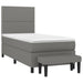 Pat box spring cu saltea, gri închis, 90x190 cm, textil - WALTI WALTI