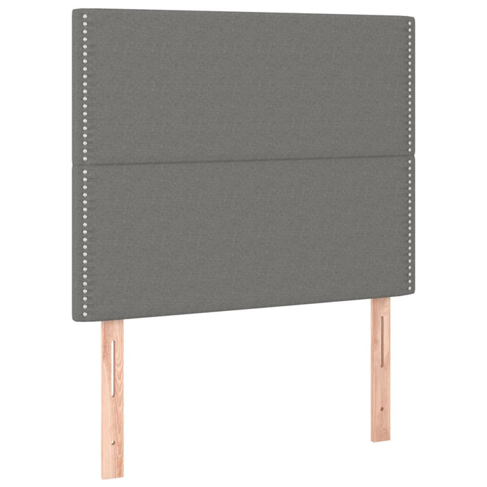 Pat box spring cu saltea, gri închis, 90x190 cm, textil - WALTI WALTI