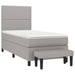 Pat box spring cu saltea, gri deschis, 90x200 cm, textil - WALTI WALTI