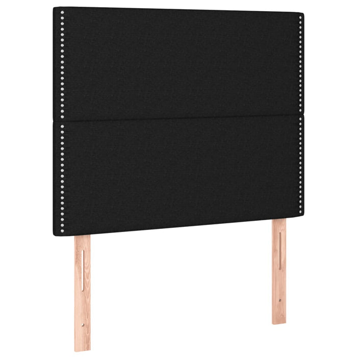 Pat box spring cu saltea, negru, 90x200 cm, textil - WALTI WALTI