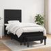 Pat box spring cu saltea, negru, 90x200 cm, textil - WALTI WALTI