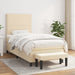 Pat box spring cu saltea, crem, 90x200 cm, textil - WALTI WALTI