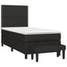 Pat box spring cu saltea, negru, 100x200 cm, textil - WALTI WALTI