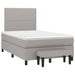 Pat continental cu saltea, gri deschis, 120x200 cm, textil - WALTI WALTI