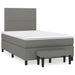 Pat box spring cu saltea, gri închis, 120x200 cm, textil - WALTI WALTI