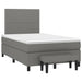 Pat box spring cu saltea, gri închis, 120x200 cm, textil - WALTI WALTI