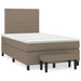 Pat box spring cu saltea, gri taupe, 120x200 cm, textil - WALTI WALTI
