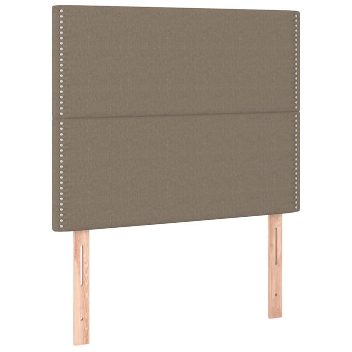 Pat box spring cu saltea, gri taupe, 120x200 cm, textil - WALTI WALTI