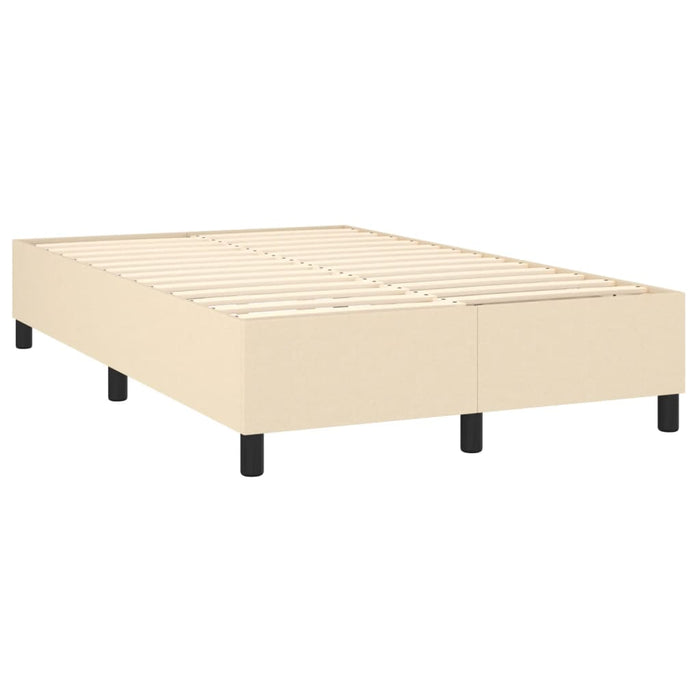 Pat box spring cu saltea, crem, 120x200 cm, textil - WALTI WALTI