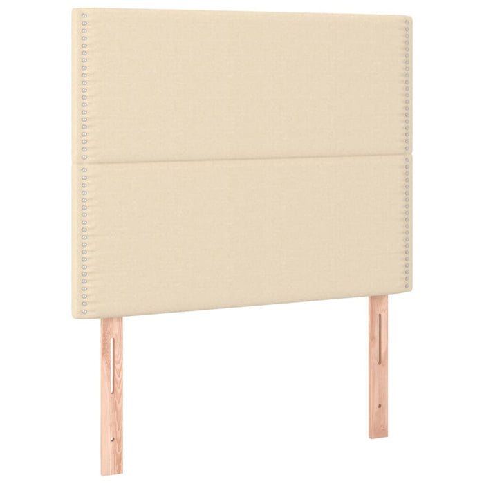 Pat box spring cu saltea, crem, 120x200 cm, textil - WALTI WALTI