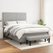 Pat box spring cu saltea, gri deschis, 140x190 cm, textil - WALTI WALTI