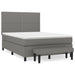 Pat box spring cu saltea, gri închis, 140x190 cm, textil - WALTI WALTI