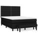 Pat box spring cu saltea, negru, 140x200 cm, textil - WALTI WALTI