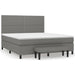 Pat box spring cu saltea, gri închis, 180x200 cm, textil - WALTI WALTI