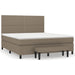 Pat continental cu saltea, gri taupe, 180x200 cm, textil - WALTI WALTI