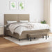 Pat continental cu saltea, gri taupe, 180x200 cm, textil - WALTI WALTI