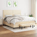 Pat continental cu saltea, crem, 180x200 cm, textil - WALTI WALTI