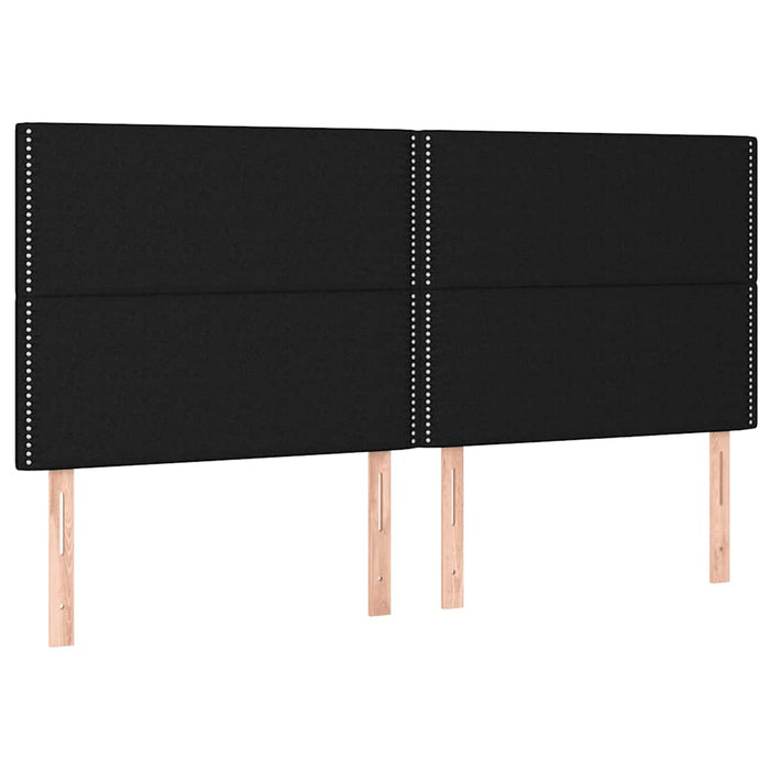 Pat box spring cu saltea, negru, 200x200 cm, textil - WALTI WALTI