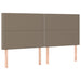 Pat box spring cu saltea, gri taupe, 200x200 cm, textil - WALTI WALTI