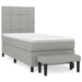 Pat box spring cu saltea, gri deschis, 80x200 cm, textil - WALTI WALTI