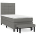 Pat box spring cu saltea, gri închis, 80x200 cm, textil - WALTI WALTI