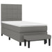 Pat box spring cu saltea, gri închis, 80x200 cm, textil - WALTI WALTI