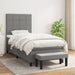 Pat box spring cu saltea, gri închis, 80x200 cm, textil - WALTI WALTI