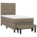 Pat box spring cu saltea, gri taupe, 80x200 cm, textil - WALTI WALTI