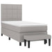 Pat box spring cu saltea, gri deschis, 90x190 cm, textil - WALTI WALTI
