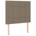 Pat box spring cu saltea, gri taupe, 90x190 cm, textil - WALTI WALTI
