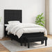 Pat box spring cu saltea, negru, 90x200 cm, textil - WALTI WALTI