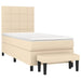 Pat box spring cu saltea, crem, 90x200 cm, textil - WALTI WALTI