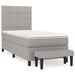 Pat box spring cu saltea, gri deschis, 100x200 cm, textil - WALTI WALTI