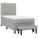 Pat box spring cu saltea, gri deschis, 100x200 cm, textil - WALTI WALTI
