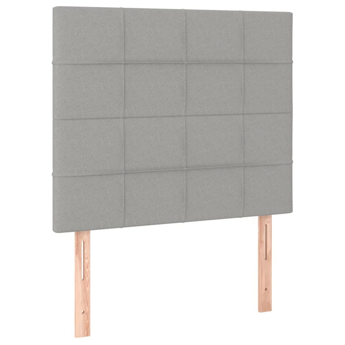 Pat box spring cu saltea, gri deschis, 100x200 cm, textil - WALTI WALTI