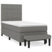 Pat box spring cu saltea, gri închis, 100x200 cm, textil - WALTI WALTI