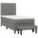 Pat box spring cu saltea, gri închis, 100x200 cm, textil - WALTI WALTI