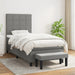 Pat box spring cu saltea, gri închis, 100x200 cm, textil - WALTI WALTI