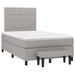 Pat continental cu saltea, gri deschis, 120x200 cm, textil - WALTI WALTI