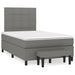 Pat box spring cu saltea, gri închis, 120x200 cm, textil - WALTI WALTI