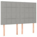 Pat box spring cu saltea, gri deschis, 140x190 cm, textil - WALTI WALTI