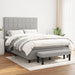 Pat box spring cu saltea, gri deschis, 140x190 cm, textil - WALTI WALTI