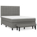 Pat box spring cu saltea, gri închis, 140x190 cm, textil - WALTI WALTI