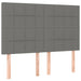 Pat box spring cu saltea, gri închis, 140x190 cm, textil - WALTI WALTI