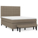 Pat box spring cu saltea, gri taupe, 140x200 cm, textil - WALTI WALTI