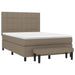 Pat box spring cu saltea, gri taupe, 140x200 cm, textil - WALTI WALTI